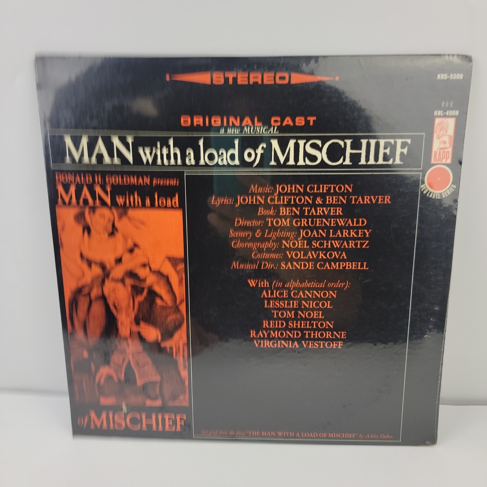 Man with a Load of Mischief Original Cast Musical Vinyl LP Kapp KRS-5508 Sealed